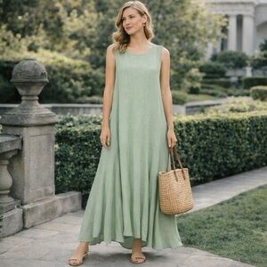 Cynthia Rowley High Low Linen Dress
